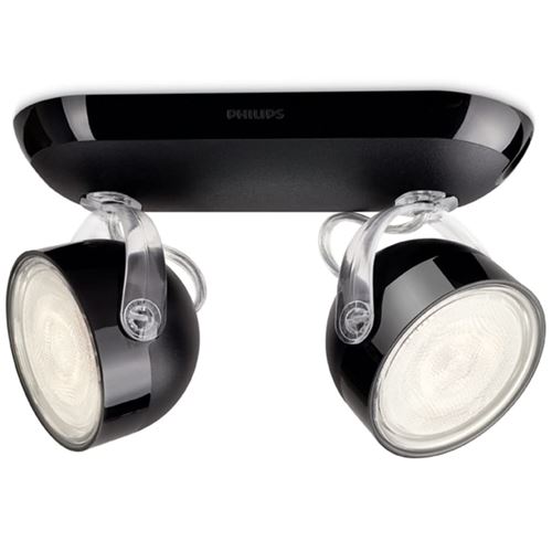 PHILIPS R&eacute;glette 2 spots LED Phillips DYNA noir