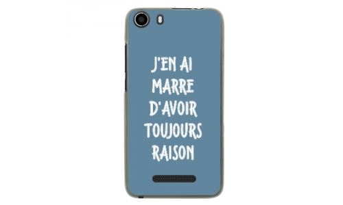 Coque souple pour Wiko Lenny 2 avec impression Motifs marre d'avoir raison bleu