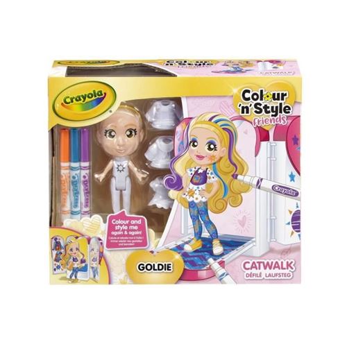 Jeu créatif Crayola Poupée à personnaliser Color n style Friends Catwalk