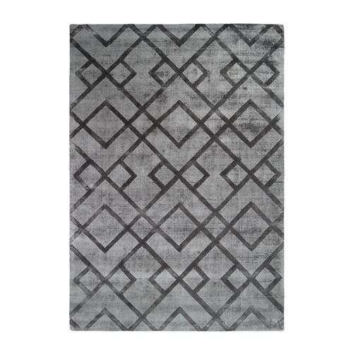 Generique Gris Tapis Rétro À Poils Courts Fait Main "Luxury Iii" 80 X 150 Cm - Image 2