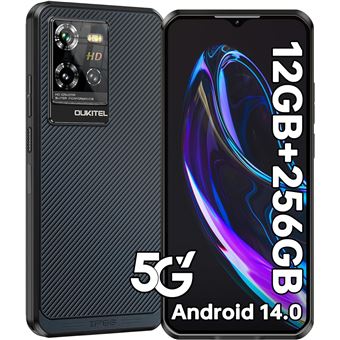 OUKITEL WP50 Telephone Portable 5G - 12Go+256Go/2To Android 14 Smartphone Corps ultrafin 12mm 6500mAh/18W 6.6 HD+ Caméra 48MP Telephone Dua SIM/NFC/Fingerprint/Face ID/GPS-NOIR - 1