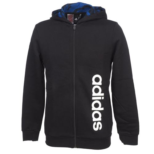 Vestes sweats zippés capuche Adidas Yb lin fz hoody noir jr Noir taille : 7à8AN réf : 46611