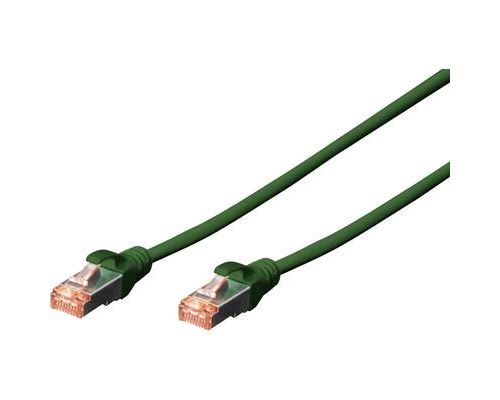 DIGITUS Professional - Cordon de raccordement - RJ-45 (M) pour RJ-45 (M) - 1 m - SFTP - CAT 6 - démarré, sans halogène, sans crochet - vert, RAL 6016