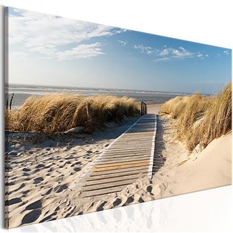 Tableau Plage vierge-Taille L 150 x H 50 cm - 1