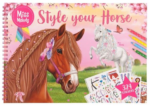 Miss Melody livre de coloriage Style your Horse girls papier 31 cm
