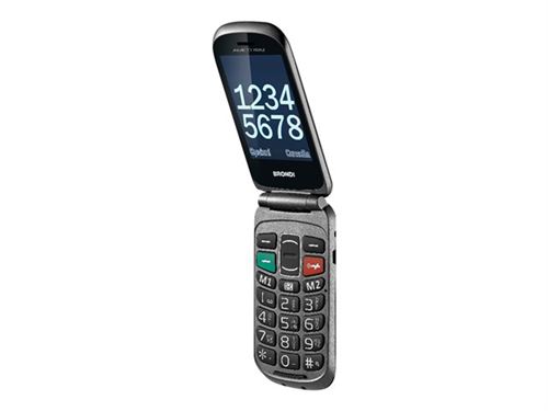 Brondi Amico Fedele - Téléphone mobile - double SIM - GSM - 320 x 240 pixels - TFT - 1,3 MP - noir