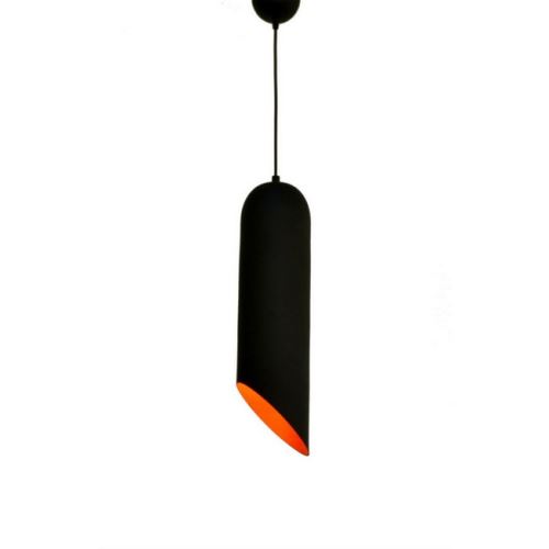 HOMEMANIA Lampe à Suspension Micx - Plafonnier - Murale - Noir, Or en Métal, 14 x 14 x 147 cm, 1 x E27, Max 100 W