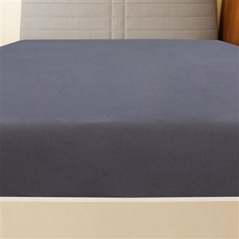 Drap-housse Jersey (coton) - gris - 140x200 cm