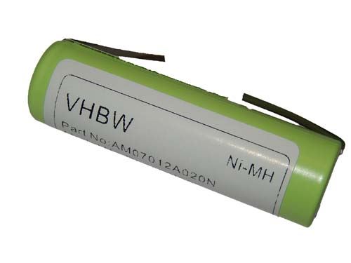 vhbw Batterie compatible avec Philips HQC280, HQC281, HQG265, HQT360, HQT364, HQT368 rasoir tondeuse électrique (2000mAh, 1,2V, NiMH)