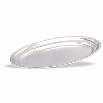 Alessi 125/45 Plat de Service en forme Ovale Acier Inoxydable Argent 45,00 x 31,00 x 46,50 cm