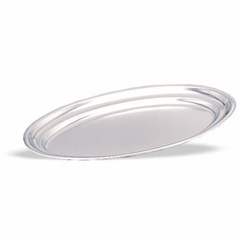 Plat de dressage ovale en inox 70 cm
