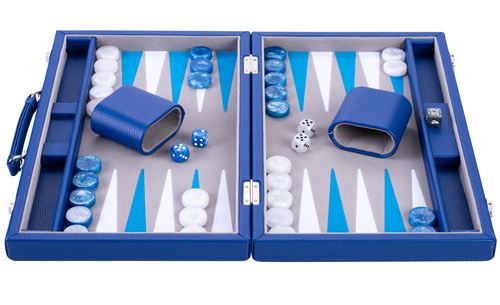 Backgammon de luxe 15, 38 cm - matériaux de Haute qualité - dés et jetons nacrés