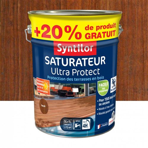 Saturateur Ultra Protect SYNTILOR, teck, 5L+20% gratuit