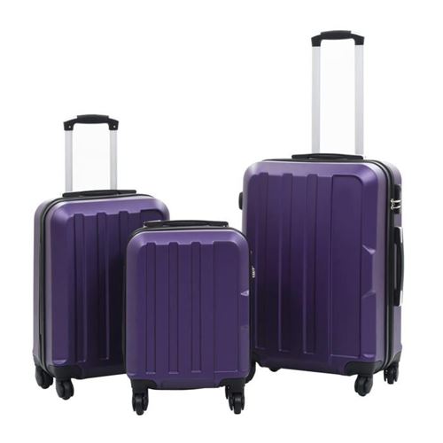 VIDAXL - Valise rigide - Set de 3 - Violet - Image 2