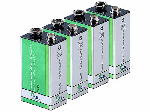 TKA : 4 piles bloc 9 V lithium Super-Longlife