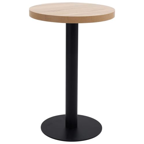 VIDAXL - Table de bistro - 50 cm - Marron clair - Image 3