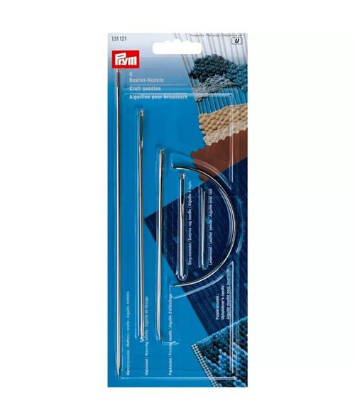 PRYM  &mdash; Lot de 6 aiguilles artisanales pour cuir matelassage tissage et tapisserie