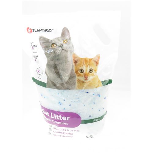 Litière silica . granules moyen. 5.5 litres. litière pour chat. - Flamingo Pet Products - FL-1030325