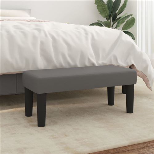 VIDAXL - Banc - Similicuir - Gris - 70x30x30 cm - Image 3