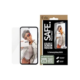 SAFE. by PanzerGlass - Protection d'écran pour téléphone portable - ajustement ultra-large avec EasyAligner - verre - pour Samsung Galaxy A36 - 1