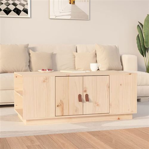Vidaxl Table Basse 100X50x41 Cm Bois Massif De Pin - Image 3