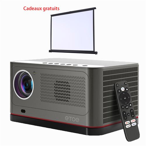 ETEO Whale Pro Projector, Android TV 14.0, Native 1080P, 1800 ANSI, 4K-decodering, Autofocus/Keystone, Dubbele 10W speakers, 2.4G/5G Wi-Fi, Gesloten motor, Amlogic 905 & G31MP2, RAM & ROM 2GB+16GB
