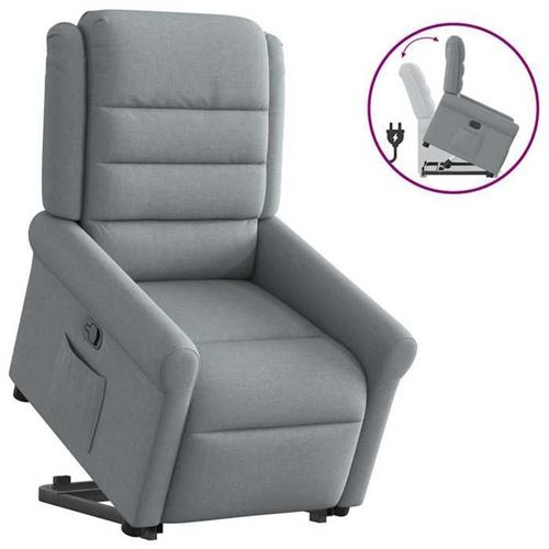 Non Communiqué Gris Vidaxl Fauteuil De Relaxation Inclinable Tissu Clair