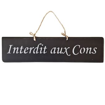 Plaque Murale Bois "Chien Méchant" Rouge Hermès - Déco Murale Originale - Neuf