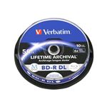 Verbatim M-Disc - 10 x BD-R DL - 50 Go 6x - surface imprimable par jet d'encre - spindle