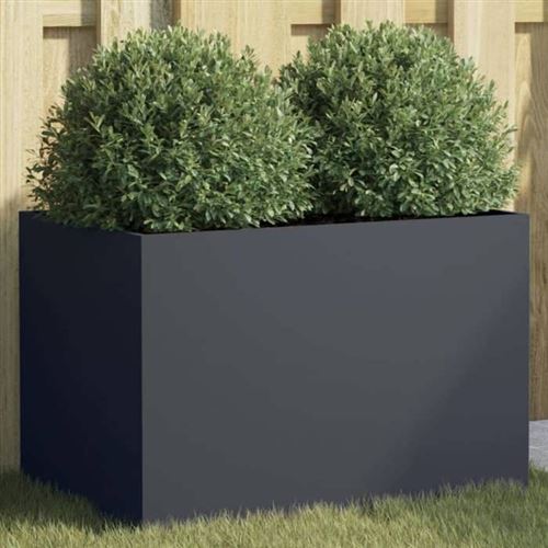 vidaXL - Jardinière surélevée - Bac à fleurs pour jardin et terrasse - Gris - Image 3