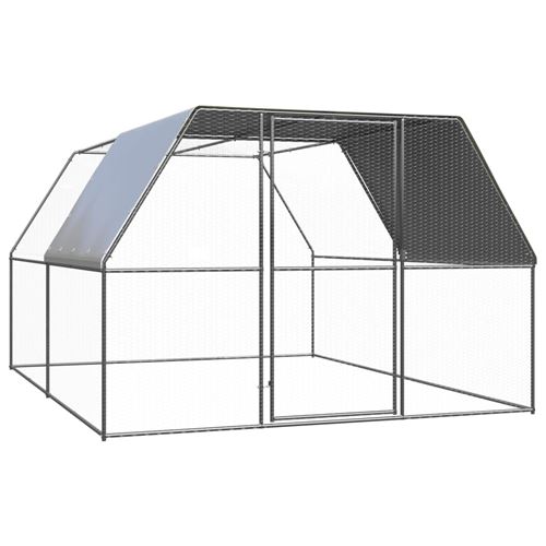 vidaXL Kippenhok 3x4x2 m gegalvaniseerd staal3089324
