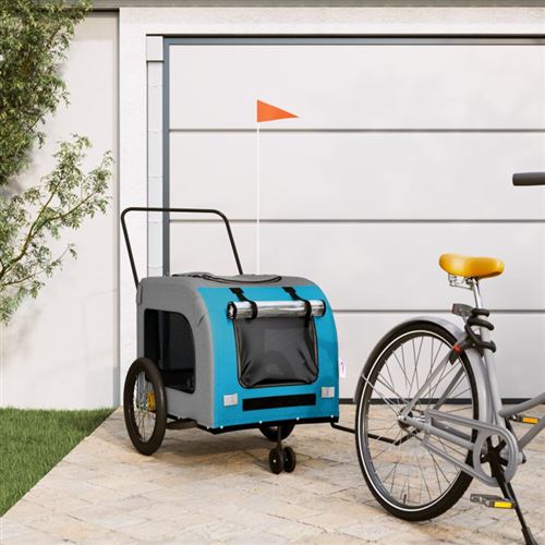 Comparer les prix de vidaXL Remorque pour animaux - Bleu et Gris