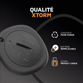 Xtorm Tech TravelTag, Compatible avec Apple, Design compact, Résistant à la poussière et à