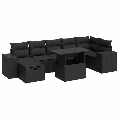 Non Communiqué Gris Salon De Jardin Modulable Vidaxl Resine Tressee 8 Personnes 5 Pieces