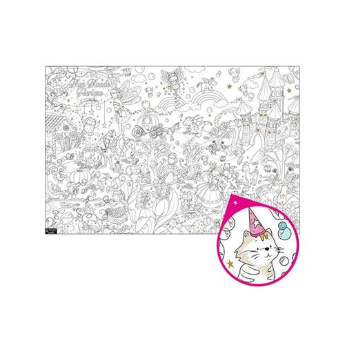Coloriage Géant Pour Enfants Monde Féerique 80 X120 Cm