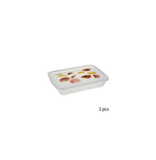 Boîte rectangulaire 1,5 L - Lot de 3 - Blanc