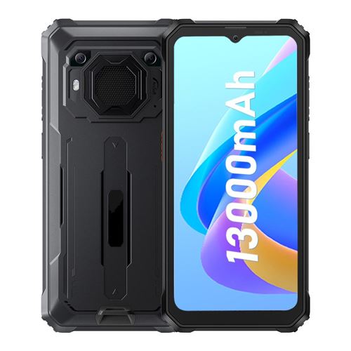 Smartphone 6GB+128GB IP68 IP69K MIL-STD-810H 6.56 Inch Android 13 13000mAh 4G NFC Noir YONIS