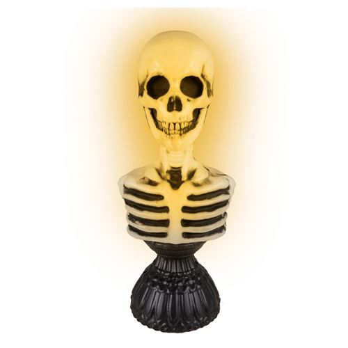 Non Communiqué Gris Buste Squelette Sonore Lumineux 38Cm Noir Ivoire - Générique 23565