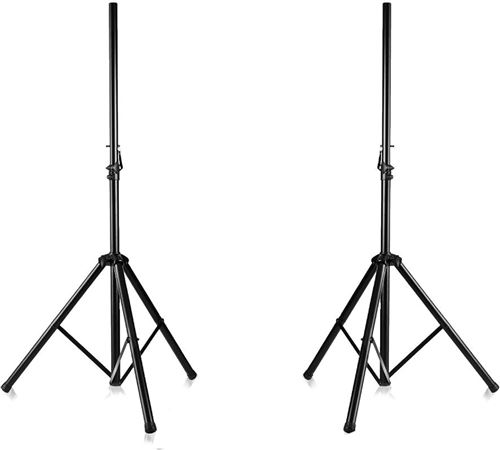 Supports Pieds d'Enceinte - Pyle - Ensemble de 2 Pièces - Hauteur Réglable - Noir
