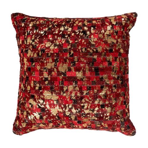 Non Communiqué Rouge Coussin Déco Finish 45X45cm & Or