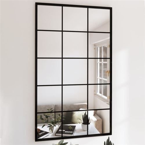 Non Communiqué Noir Vidaxl Miroirs Muraux 3 Pcs 100X60 Cm Métal 3189036