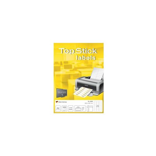 TOP STICK Etiquette universelle, 64,6 x 33,8 mm, blanc