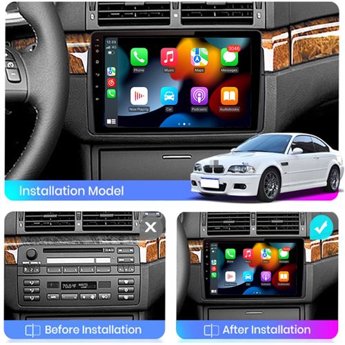 Autoradio Multimédia RoverOne Android 2Go RAM 32Go ROM GPS pour BMW E46 M3  318i 320i 325i 328i CarPlay Android Auto - Accessoires disque dur - Achat &  prix