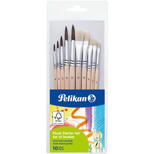Pelikan Kit de démarrage de pinceaux, 10 pièces