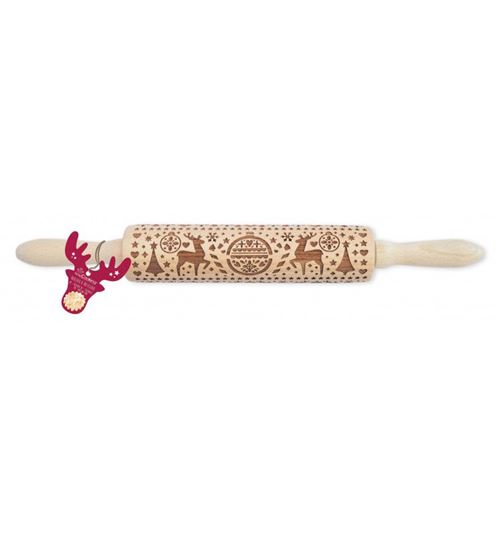 Rouleau à pâtisserie avec empreintes 39 cm - Noël - ScrapCooking