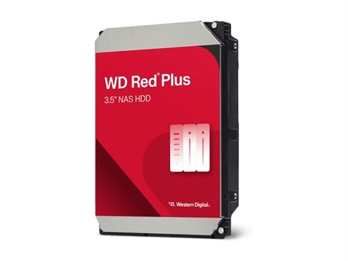 WD Red Plus WD80EFPX - Disque dur - 8 To - interne - 3.5 - SATA 6Gb/s - 5640 tours/min - mémoire tampon : 256 Mo