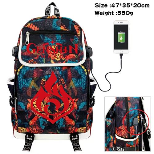 Sac à Dos Genshin Impact pour Garçon et Filles (SD1383) 35*20*47 cm Multicolore