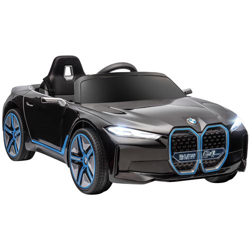 Voiture &eacute;lectrique enfant licence bmw i4 12v 5kmh max. Nombreux effets t&eacute;l&eacute;commande noir 