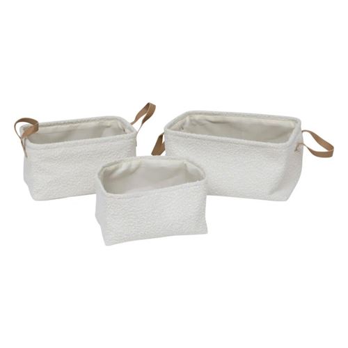 Atmosphera Blanc Créateur D'intérieur - Lot De 3 Paniers Bouclette "Loe" 35Cm - Image 3