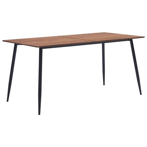 vidaXL Table de salle à manger Marron 160x80x75 cm MDF